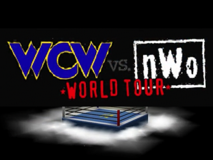 WCW vs nWo: World Tour title card for Nintendo 64 (N64) video game