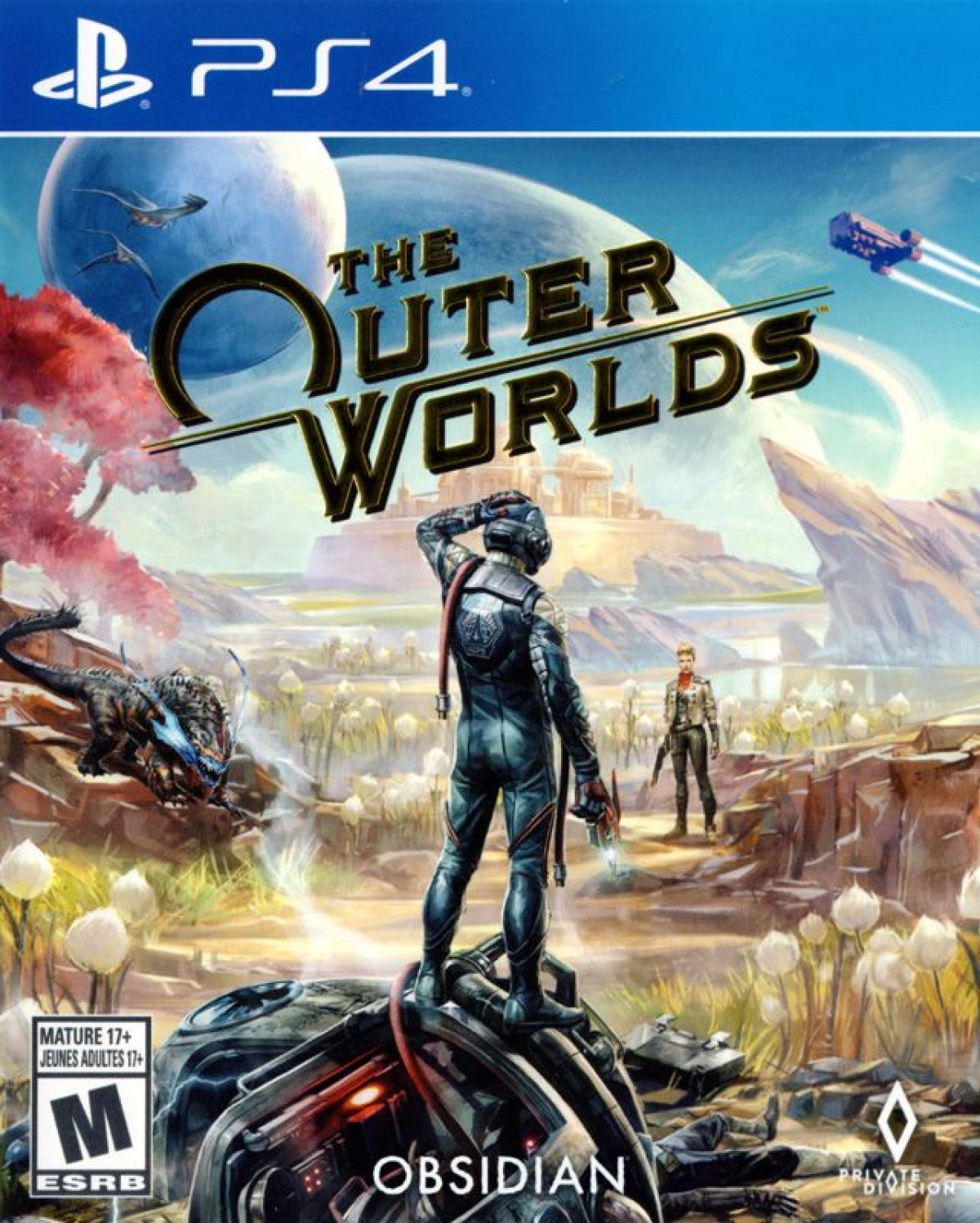 The Outer Worlds – PlayStation 4 (PS4) video game cover image, sci-fi role-playing RPG.