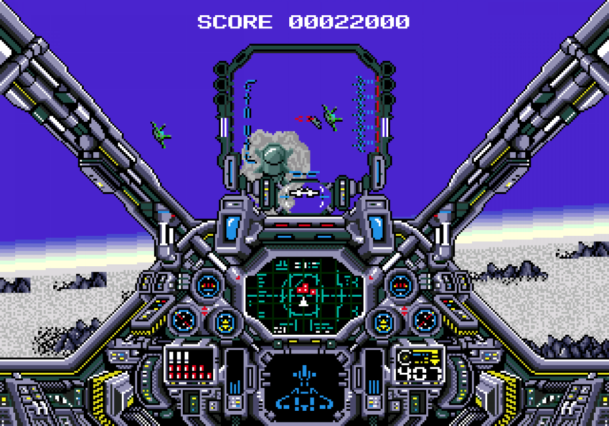 Air Diver Sega Genesis retro video game combat flight simulator gameplay (1990)