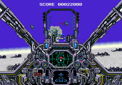 Air Diver Sega Genesis retro video game combat flight simulator gameplay (1990)