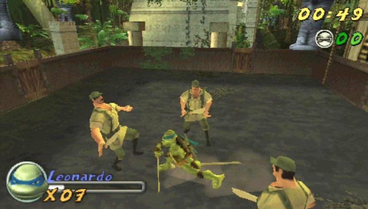 Teenage Mutant Ninja Turtles PlayStation Portable PSP video game, action brawler, beat ’em up gameplay, classic TMNT franchise title gameplay screenshot