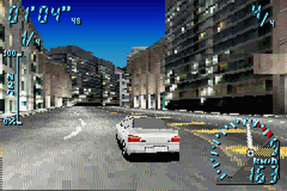 Need for Speed Underground Game Boy Advance gameplay for retro video game featuring street racing gameplay, car customization, underground tuner culture, fast paced arcade racing, and portable handheld racing action on the GBA system