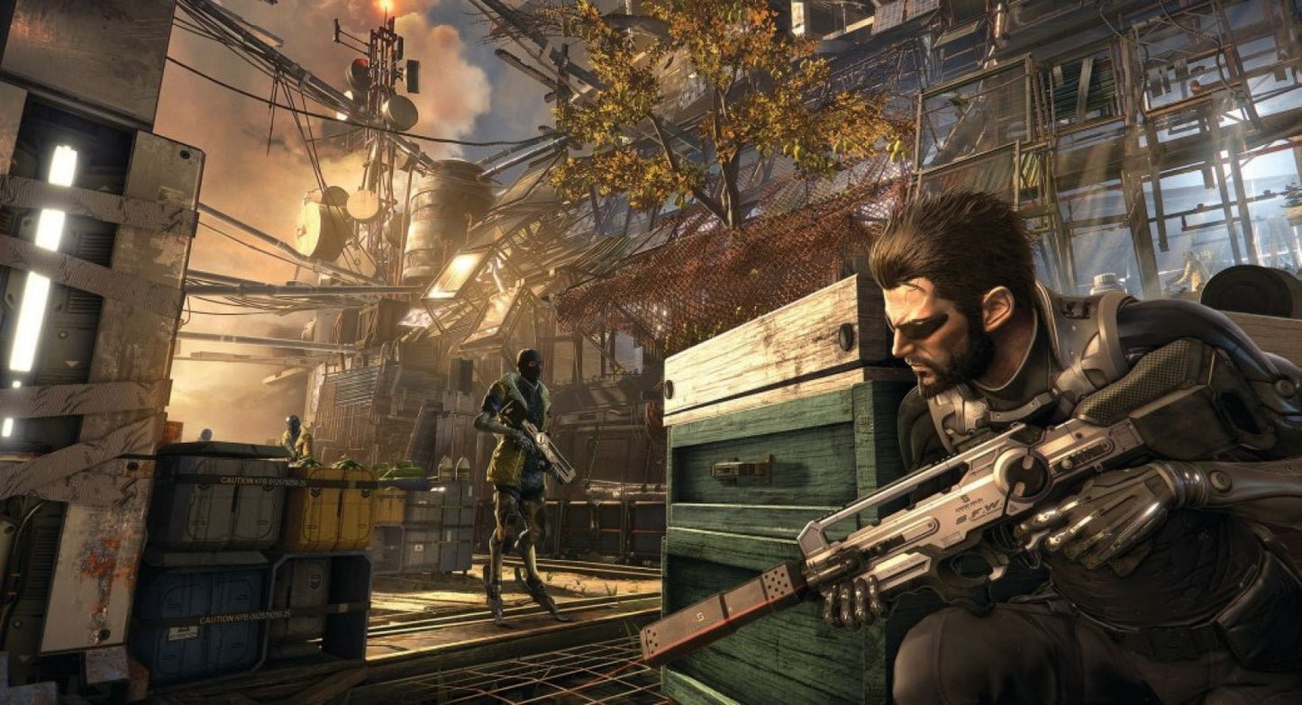 Deus Ex Mankind Divided Day One Edition retro PlayStation 4 video game Deus Ex cyberpunk action RPG stealth futuristic combat sci fi adventure console title PlayStation 4 release gameplay
