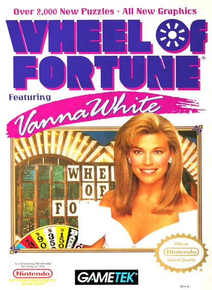 Wheel of Fortune Featuring Vanna White cover art for Nintendo Entertainment System NES video game