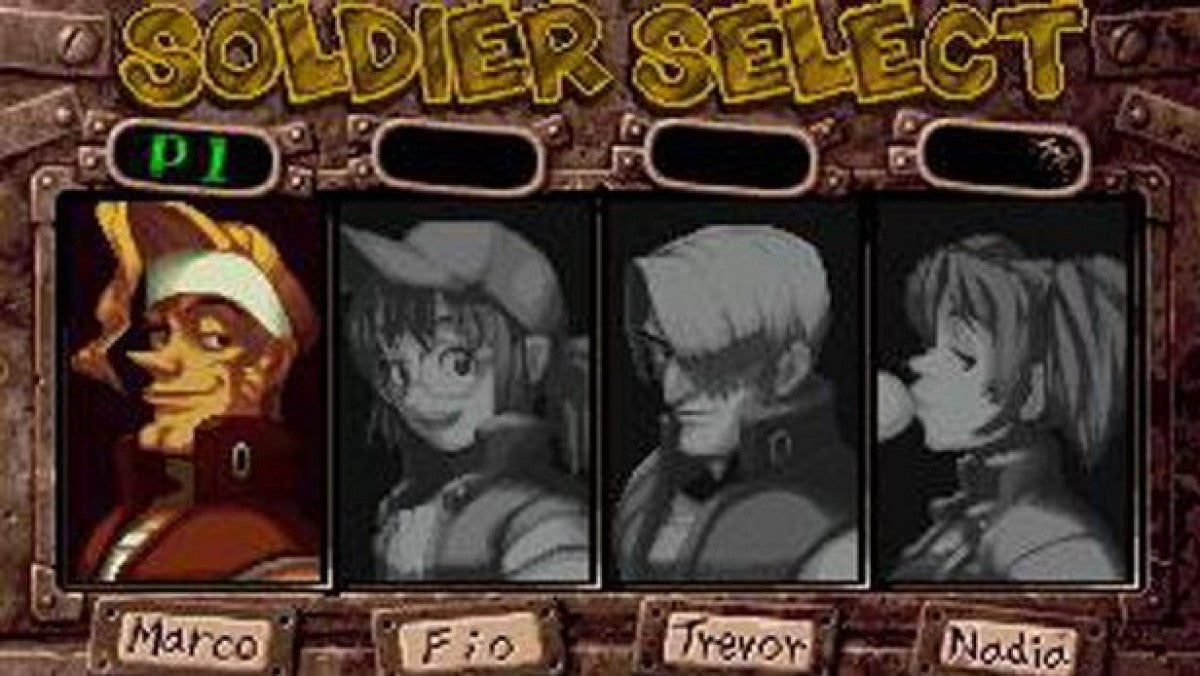 Metal Slug 4 & 5 gameplay for PlayStation 2 (PS2) featuring fast‑paced run‑and‑gun arcade action with explosive battles, vehicles, and cartoon‑style warfare.