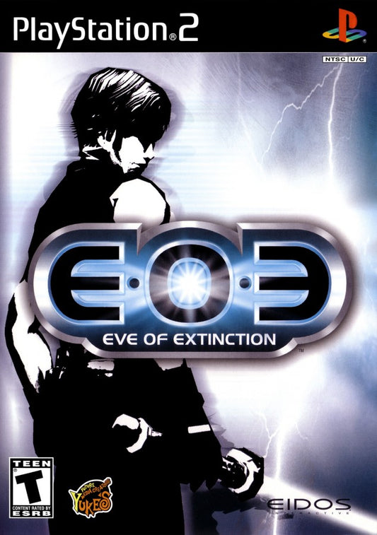 Eve of Extinction action adventure beat em up video game featuring combo driven melee combat anime inspired visuals story focused gameplay and intense hack and slash style action experience front cover