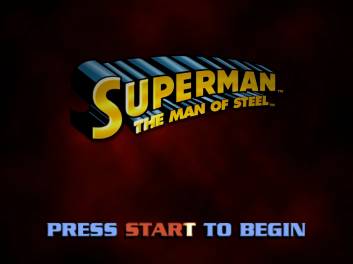 Superman Man of Steel Xbox action adventure video game featuring Superman flying through Metropolis battling supervillains and enemies using super strength heat vision and other powerful abilities fast-paced combat city exploration challenging missions and classic original Xbox gameplay collectible retro gaming appeal gameplay
