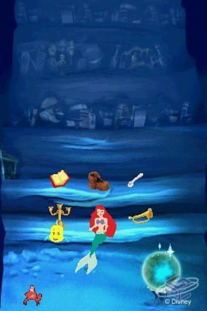 Disney’s The Little Mermaid Ariel’s Undersea Adventure Nintendo DS video game, action platformer, underwater adventure gameplay, family-friendly handheld console title gameplay screenshot