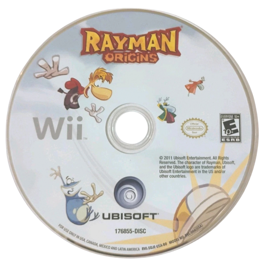 Rayman Origins – Nintendo Wii (Wii) side-scrolling platformer action adventure video game disc
