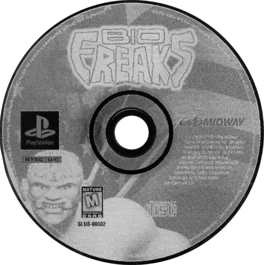 Bio FREAKS PS1 PlayStation 1 fighting game cybernetic combat sci fi arena battles arcade style gameplay retro video game disc
