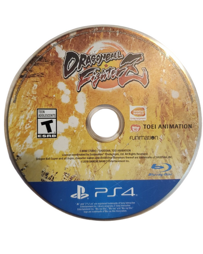 Dragon Ball FighterZ for PlayStation 4 anime fighting game featuring Dragon Ball characters fast paced tag team battles special attacks and competitive versus gameplay disc