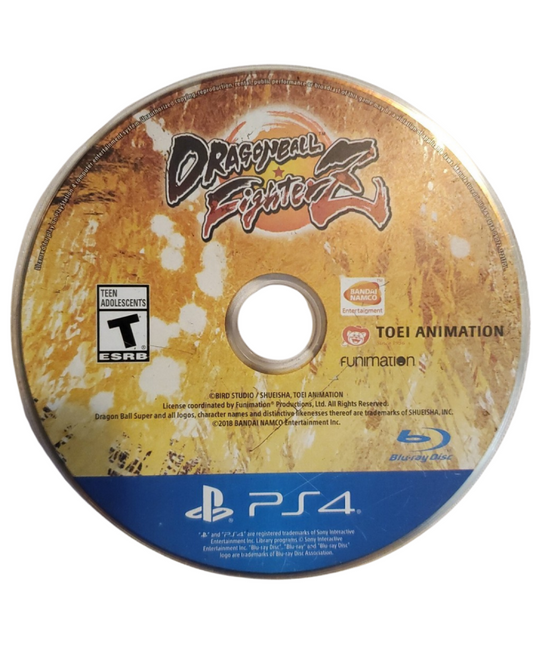 Dragon Ball FighterZ for PlayStation 4 anime fighting game featuring Dragon Ball characters fast paced tag team battles special attacks and competitive versus gameplay disc