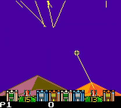 Missile Command Game Boy Color GBC video game featuring arcade defense gameplay missile interception enemy attacks strategic targeting city defense high score challenges classic Atari action and handheld gaming retro video game collection collectible gaming appeal gameplay