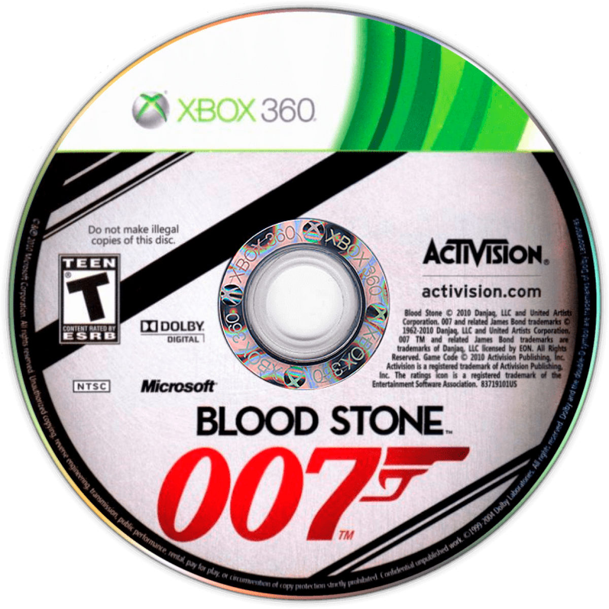 007 Blood Stone action adventure shooter video game featuring James Bond espionage missions third person gunplay cinematic storytelling and modern spy thriller experience disc