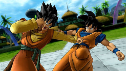 Dragon Ball Z Ultimate Tenkaichi Xbox 360 X360 anime fighting game featuring Goku Vegeta Super Saiyan transformations energy attacks cinematic battles story mode character creation and Dragon Ball Z action retro video game collection collectible gaming appeal gameplay screenshot