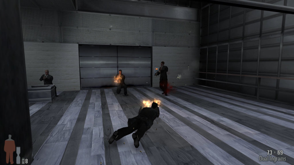 Max Payne PS2 Sony PlayStation 2 third person shooter noir action game bullet time slow motion combat gritty crime story revenge narrative Remedy Entertainment cinematic gameplay noir atmosphere retro gaming PlayStation 2 software video game title gameplay