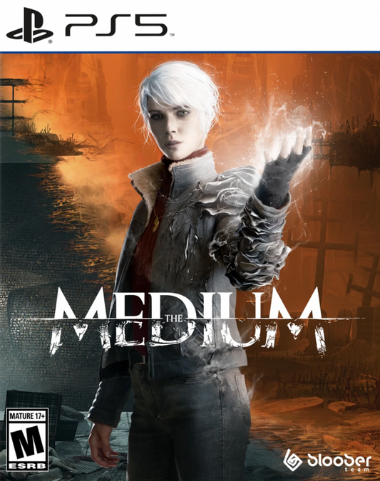 The Medium cover art for PlayStation 5 (PS5) psychological horror video game