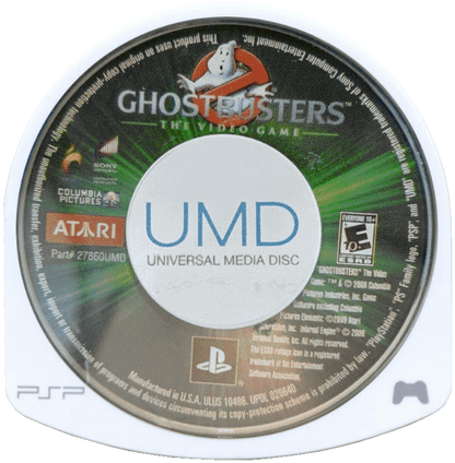 Ghostbusters: The Video Game for PlayStation Portable (PSP) at Gamers INC, featuring an original story penned by the film's creators that casts you as a new recruit alongside the original crew, bringing the proton-streaming, ghost-trapping action to a handheld format with unique stylized graphics and intense paranormal encounters as you save New York City from a new supernatural outbreak disc cartridge UMD