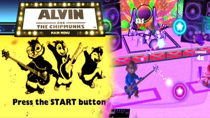 Alvin and the Chipmunks PS2 platformer video game title screen