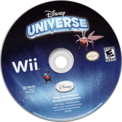 Disney Universe disc cover art for Nintendo Wii (Wii) video game