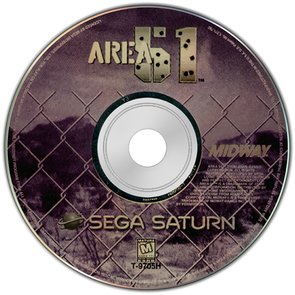 Area 51 disc art for Sega Saturn (SS) video game