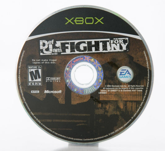 Def Jam: Fight for New York – Xbox (XBOX) disc art for the xbox original game