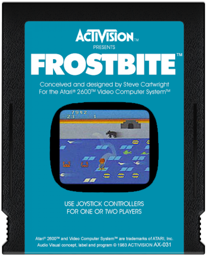 Frostbite cartridge art for Atari 2600 (2600) video game