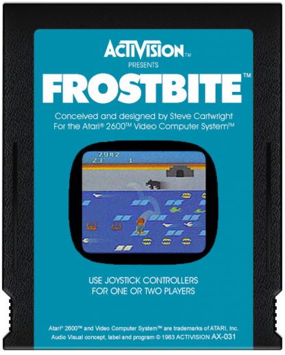 Frostbite cartridge art for Atari 2600 (2600) video game