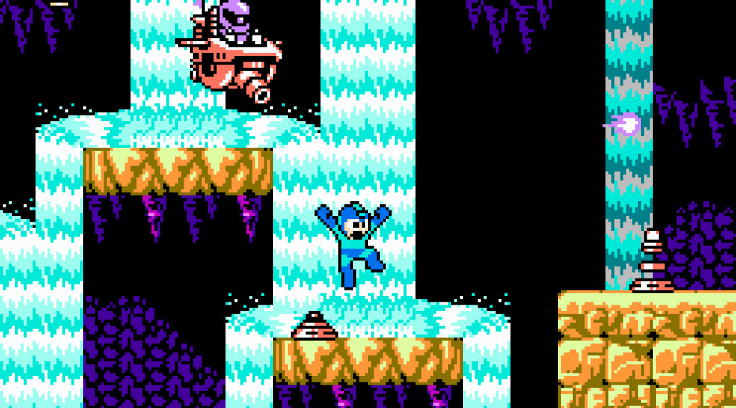 Mega Man 5 NES Nintendo Entertainment System action platformer side scrolling shooter run and gun robot masters boss battles Capcom classic retro 8 bit gaming cartridge video game title gameplay