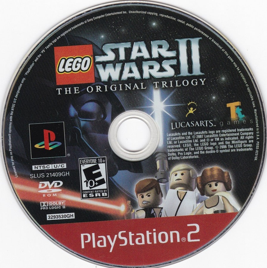 LEGO Star Wars II Original Trilogy [Greatest Hits] disc art for PlayStation 2 (PS2) video game