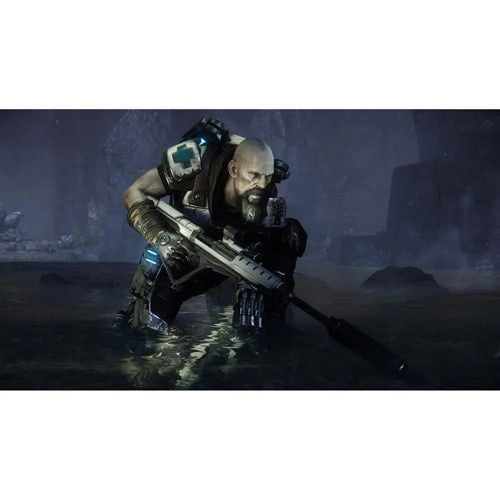 Evolve – Xbox One (XONE) gameplay for online multiplayer sci-fi shooter featuring 4v1 monster hunting gameplay.