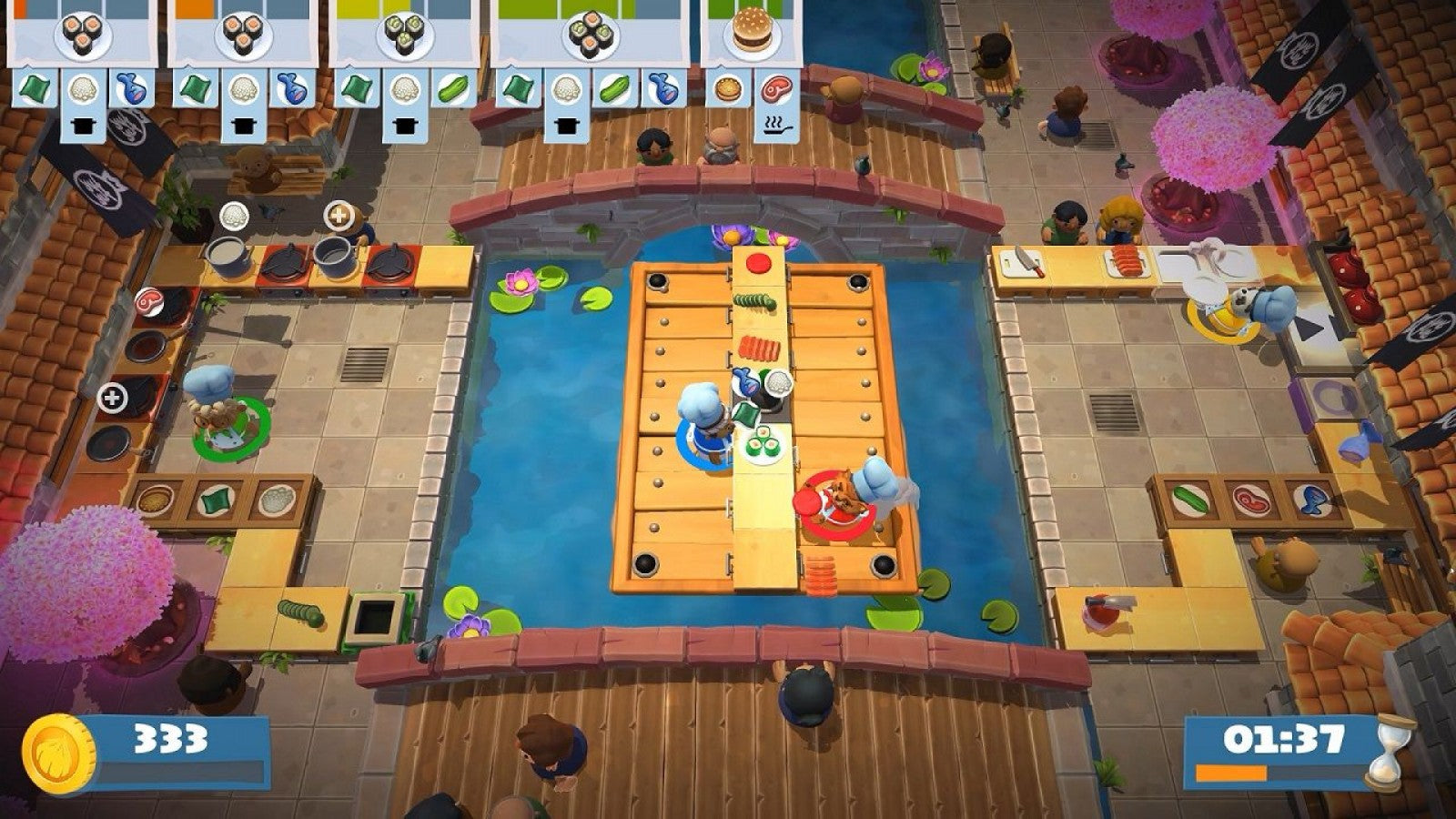 Overcooked 2 gameplay for Playstation 4 (PS4) video game 