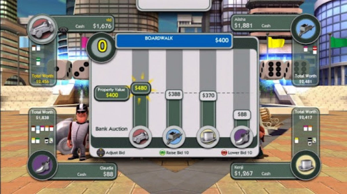 Monopoly for Wii digital board game video game featuring family friendly multiplayer gameplay iconic Monopoly properties and classic turn based strategy experience gameplay
