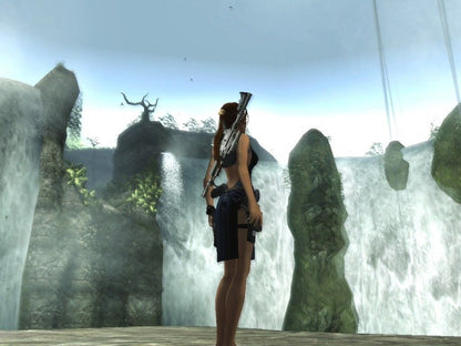 Tomb Raider Legend PlayStation Portable PSP for action adventure video game fans featuring Lara Croft exploration platforming gameplay ancient ruins puzzle solving acrobatic movement treasure hunting combat missions cinematic storytelling collectible gaming appeal gameplay