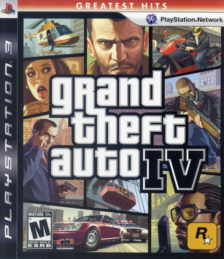 Grand Theft Auto IV Greatest Hits PS3 open-world action crime adventure game for PlayStation 3 cover art