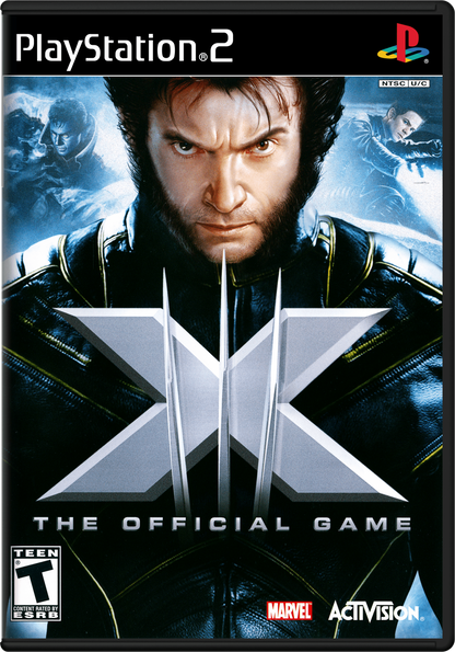 X-Men: The Official Game – PlayStation 2 (PS2) video game cover image, action-adventure.