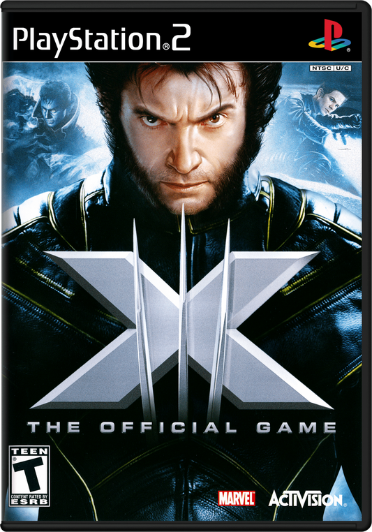 X-Men: The Official Game – PlayStation 2 (PS2) video game cover image, action-adventure.