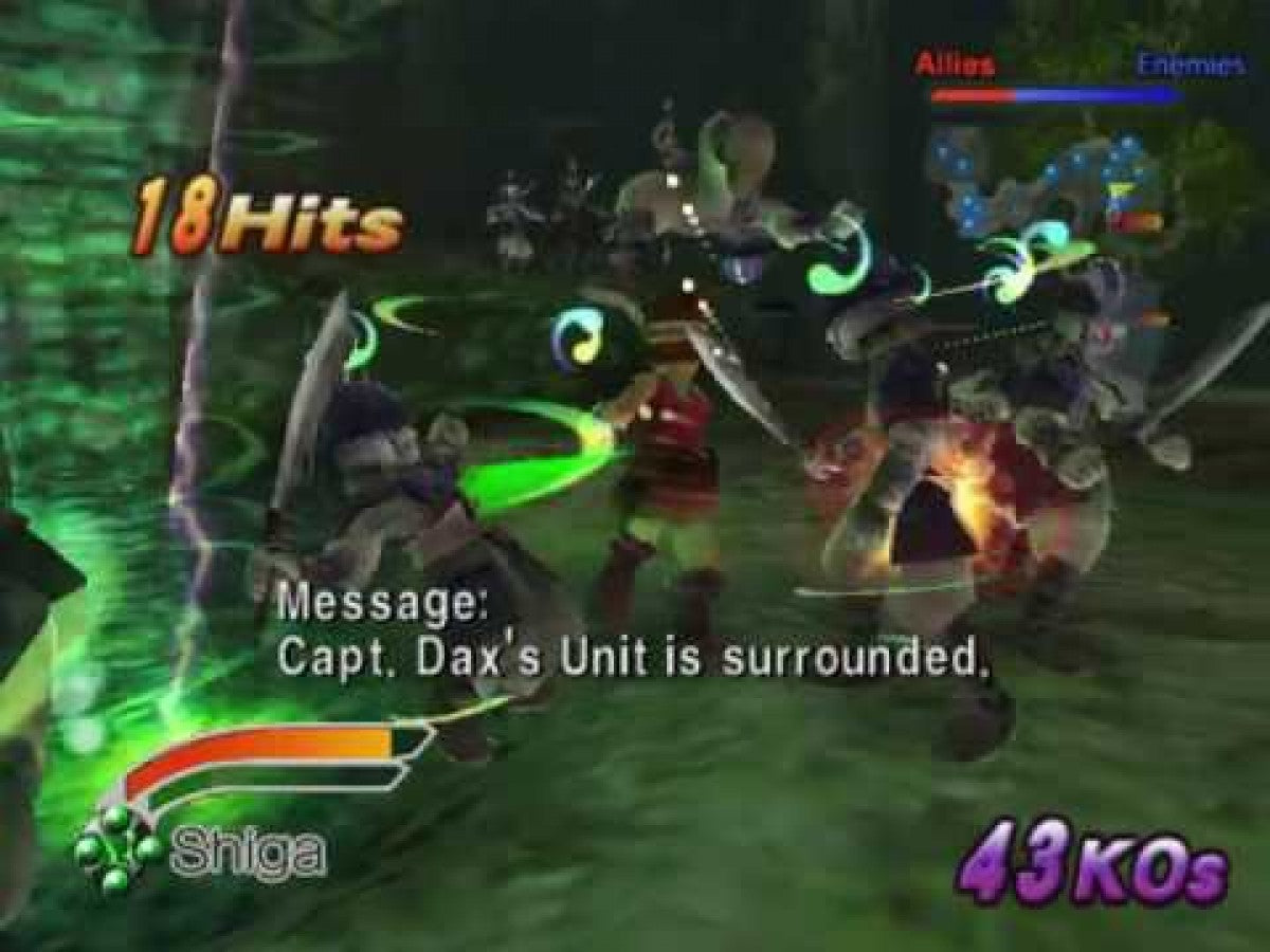 Mystic Heroes gameplay for GameCube game featuring hack-and-slash action gameplay with anime-style characters and fantasy combat 