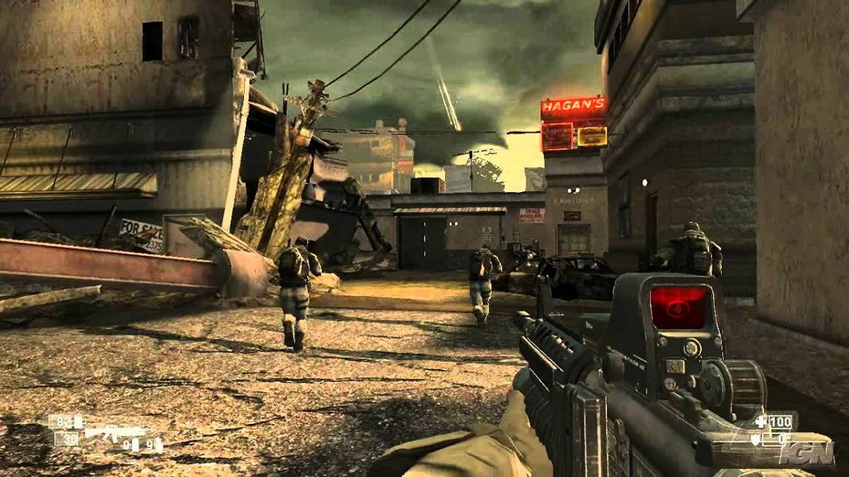 BlackSite: Area 51 for Xbox 360 (X360) at Gamers INC, featuring an intense sci-fi first-person shooter where you lead a specialized squad of soldiers against an extraterrestrial invasion in the Nevada desert, using a squad morale system to influence your team’s performance through tactical shootouts, vehicle segments, and cinematic action sequences in a modern-day alien conspiracy story gameplay 