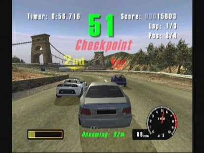 Burnout gameplay for GameCube (GC) arcade racing video game