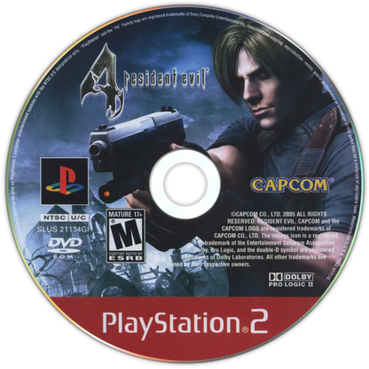 Resident Evil 4 Greatest Hits PlayStation 2 PS2 video game, survival horror action, third-person shooter, classic Capcom title disc