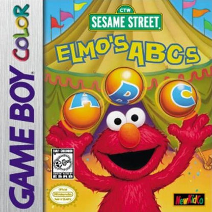 Sesame Street Elmo's ABCs cover art for Game Boy Color (GBC) video game