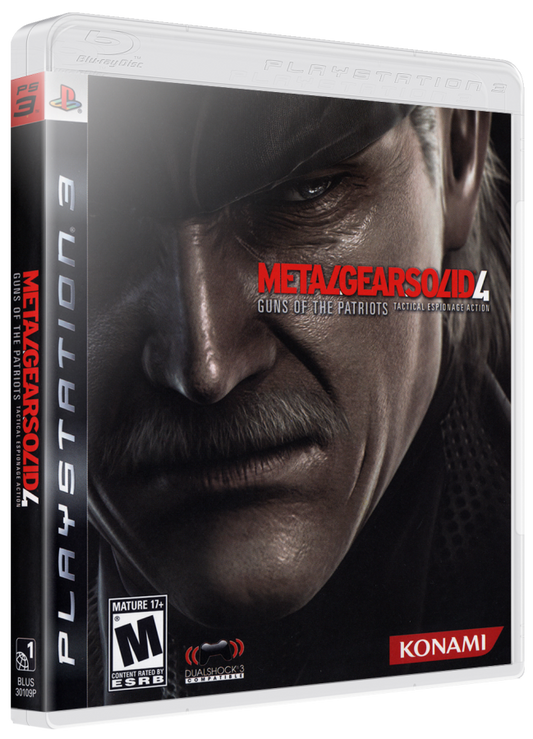 Metal Gear Solid 4: Guns of the Patriots cover art for PlayStation 3 (PS3) video game