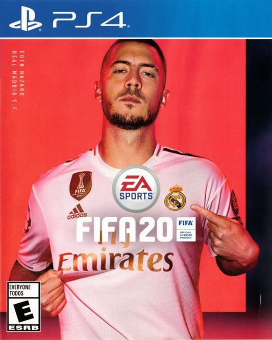 FIFA 20 retro PlayStation 4 video game featuring realistic football gameplay, online multiplayer matches, Ultimate Team competition and classic PS4 entertainment - cover art