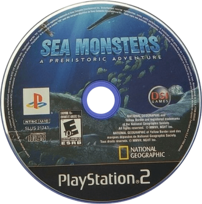 Sea Monsters A Prehistoric Adventure PlayStation 2 PS2 retro video game educational adventure disc (2007)