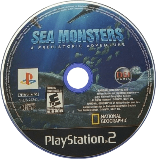 Sea Monsters A Prehistoric Adventure PlayStation 2 PS2 retro video game educational adventure disc (2007)