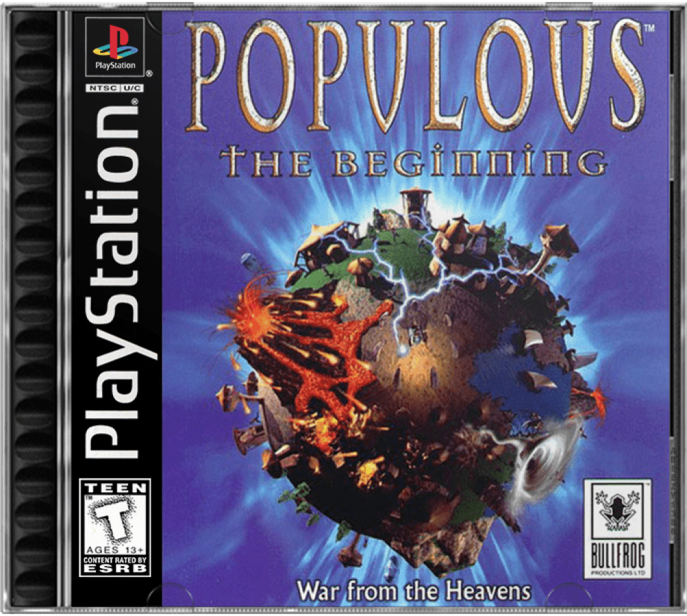 Populous: The Beginning cover art for PlayStation 1 (PS1) video game