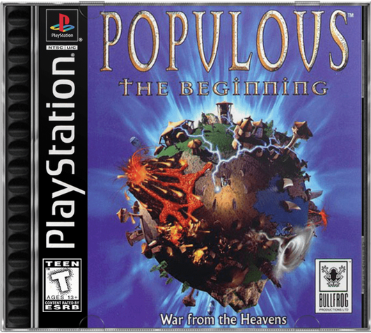 Populous: The Beginning cover art for PlayStation 1 (PS1) video game