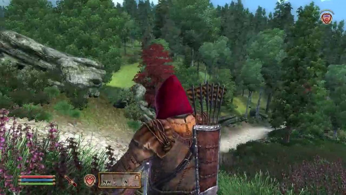 Elder Scrolls IV Oblivion Game of the Year Edition PlayStation 3 open-world action RPG Bethesda massive fantasy realm Cyrodiil first-person or third-person combat character creation guilds factions Mages Guild Fighters Guild Dark Brotherhood Thieves Guild main quest Oblivion gates Mehrunes Dagon Shivering Isles expansion Knights of the Nine expansion hundreds of hours exploration dungeon crawling spellcasting swordplay enchanting alchemy NPC interactions radiant AI gameplay screenshot