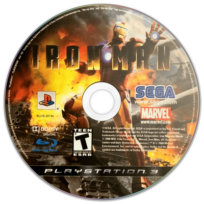 Iron Man disc art for Playstation 3 super-hero game. 